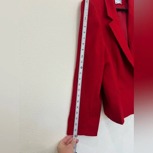 Pendleton dead stock VTG 100% wool Red blazer jacket old money sz.44 classic - Picture 9 of 10